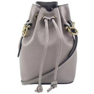 Fendi Montresor Shoulder Bag Gray Greige Gray Handle Strap MK